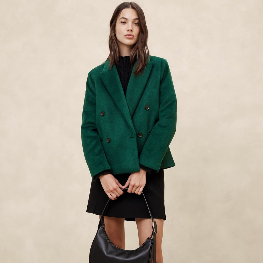 Banana Republic Forest Green Pea Coat